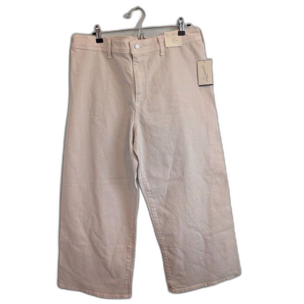 Universal Thread Women's High Rise Sailor Wide Leg Jeans Khaki Size 17